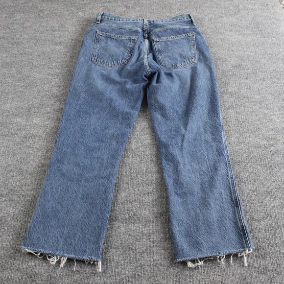 Agolde Jeans Womens 28 Pinch High Rise Straight Leg Raw Hem Denim Blue Casual - Picture 6 of 15